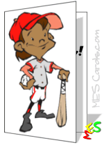 cute baseball card for kids