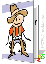 cute cowboy cards to print