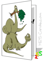 dinosaur card to print