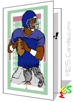 passing quarterback, printable football card