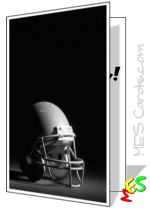 football helmet photo, card to print