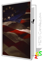 Old Glory card to print, American flag