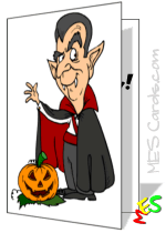 Halloween greeting card template