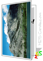 greeting card, island, mountain