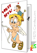 Cupid warning, card template