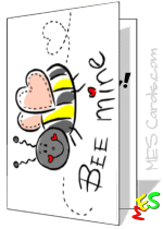 Bee mine, Valentine's card